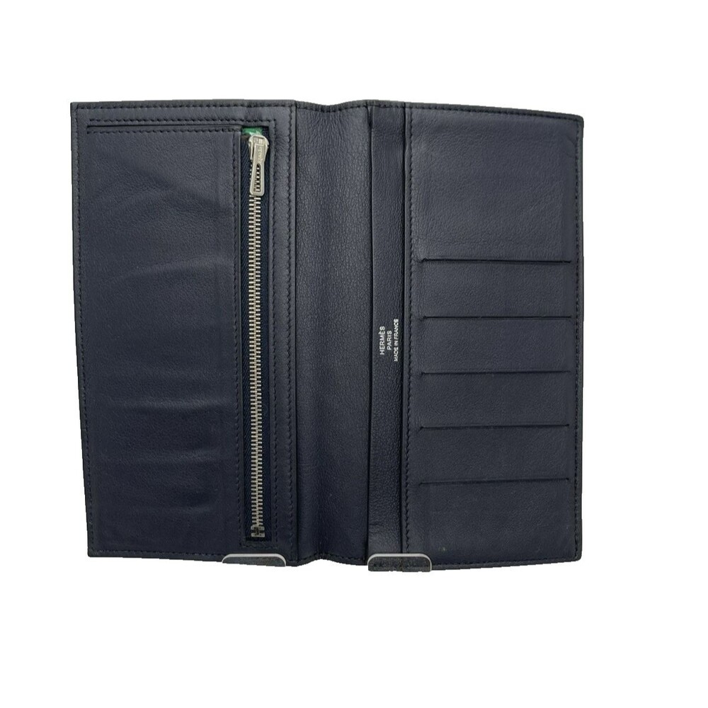 Hermès Citizen Twill Swift Leather Long Bifold Wallet Black w/ Box & Ribbon/62 - Picture 2 of 9
